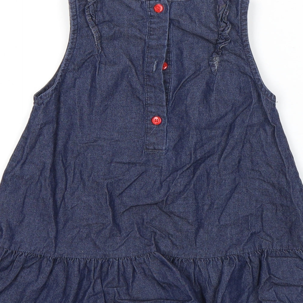 Miniclub Girls Blue   Tank Dress  Size 12-18 Months