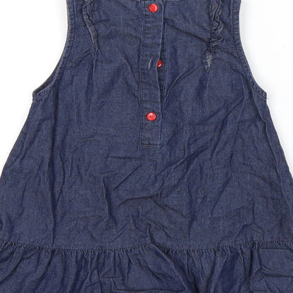 Miniclub Girls Blue   Tank Dress  Size 12-18 Months