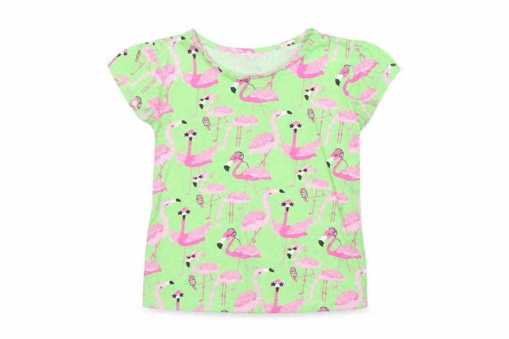 Front view of St Bernard girls’ multicoloured animal print basic t-shirt, size 7-8, years