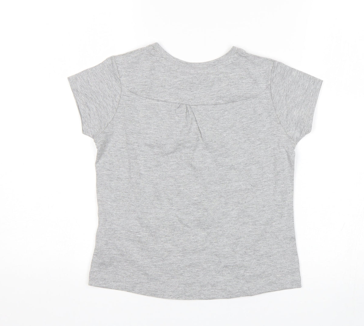 Back view of LA Gear girls’ grey basic t-shirt, size 7-8, years
