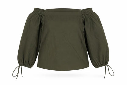 Womens UK Size L Vera & Lucy Green Basic Blouse