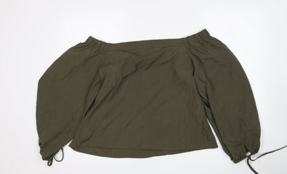 Womens UK Size L Vera & Lucy Green Basic Blouse