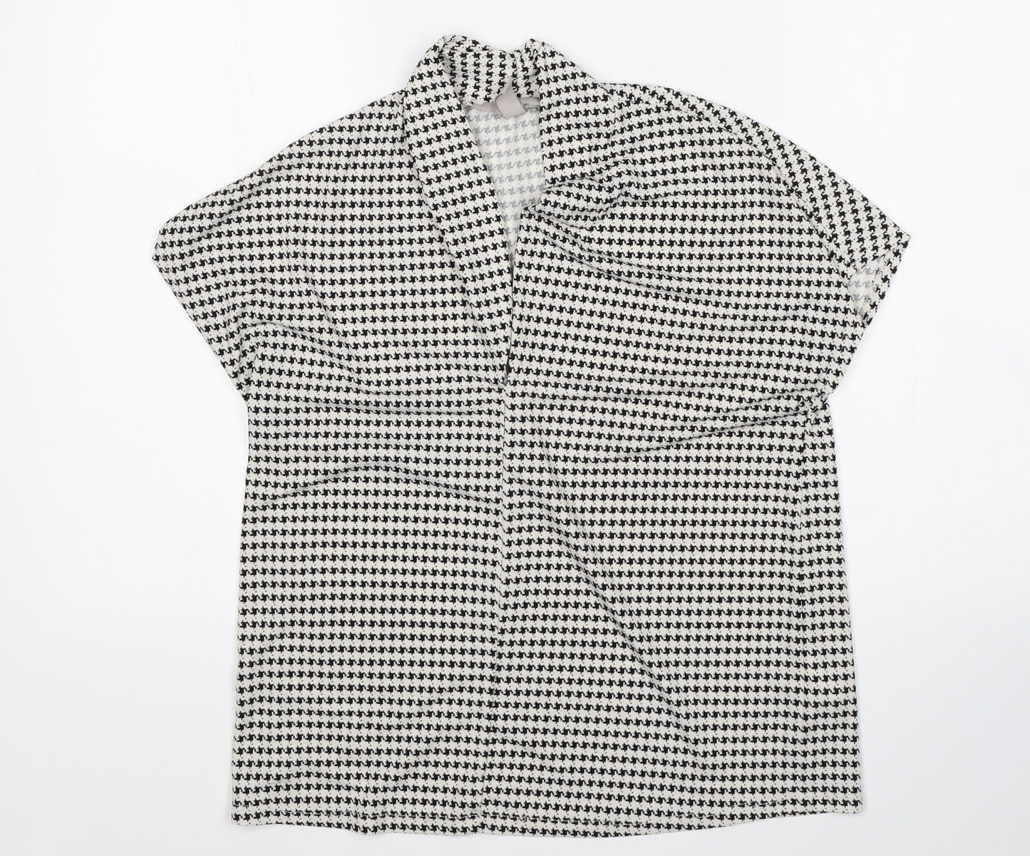 H&M Womens Multicoloured Houndstooth  Basic Blouse Size S