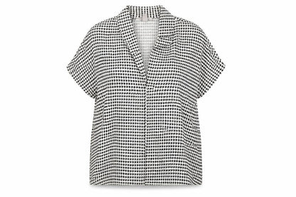 H&M Womens Multicoloured Houndstooth  Basic Blouse Size S