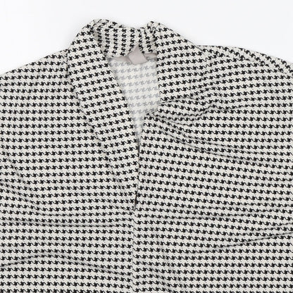 H&M Womens Multicoloured Houndstooth  Basic Blouse Size S