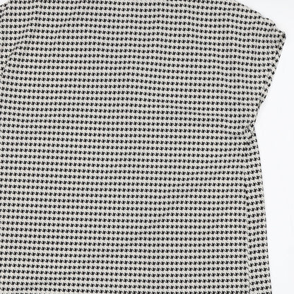 H&M Womens Multicoloured Houndstooth  Basic Blouse Size S