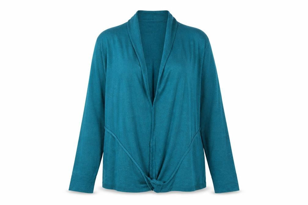 Womens UK Size S ELVI Green Cardigan Jumper