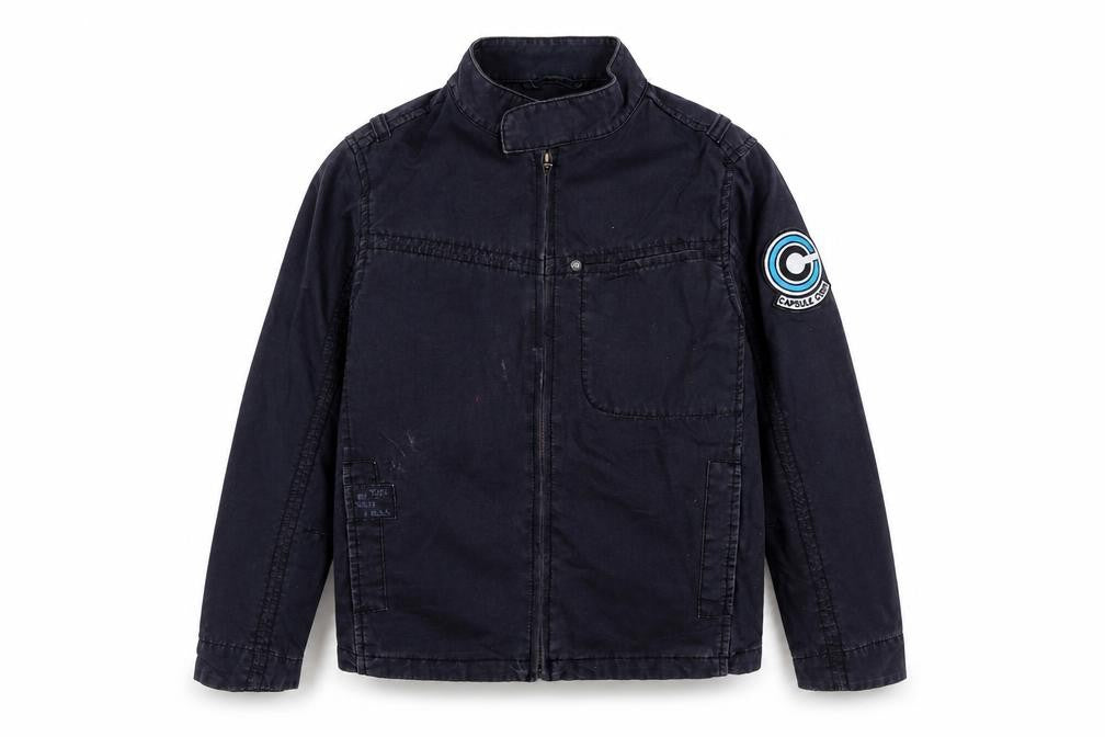 Front view of Preworn boys’ blue jacket, size 9, years