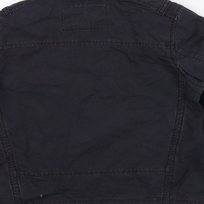 Brand and care label for Preworn boys’ blue jacket, size 9, years