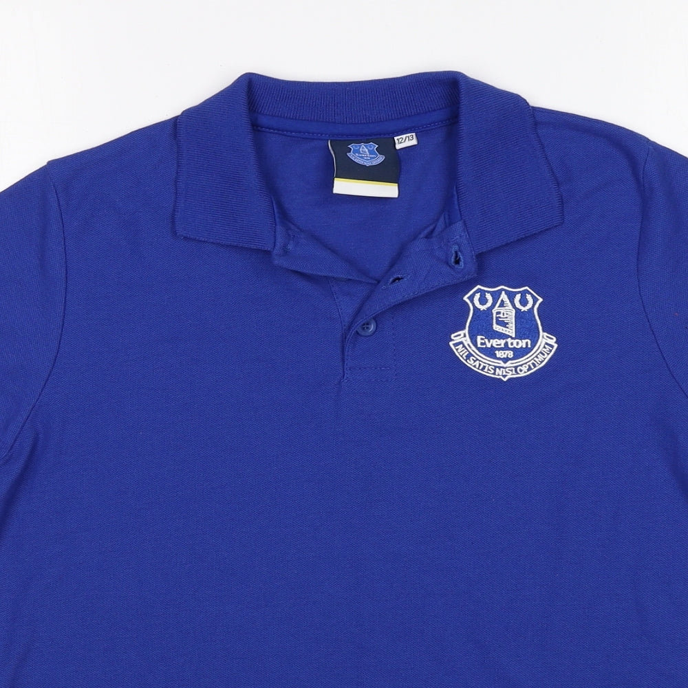 Everton Boys Blue   Basic Polo Size 12-13 Years  - Everton FC