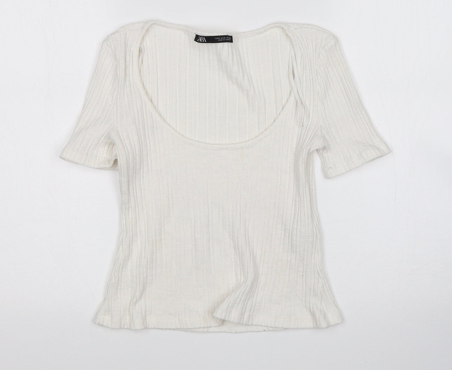 Womens UK Size S Zara White Pullover Jumper