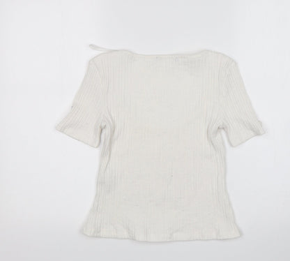 Womens UK Size S Zara White Pullover Jumper