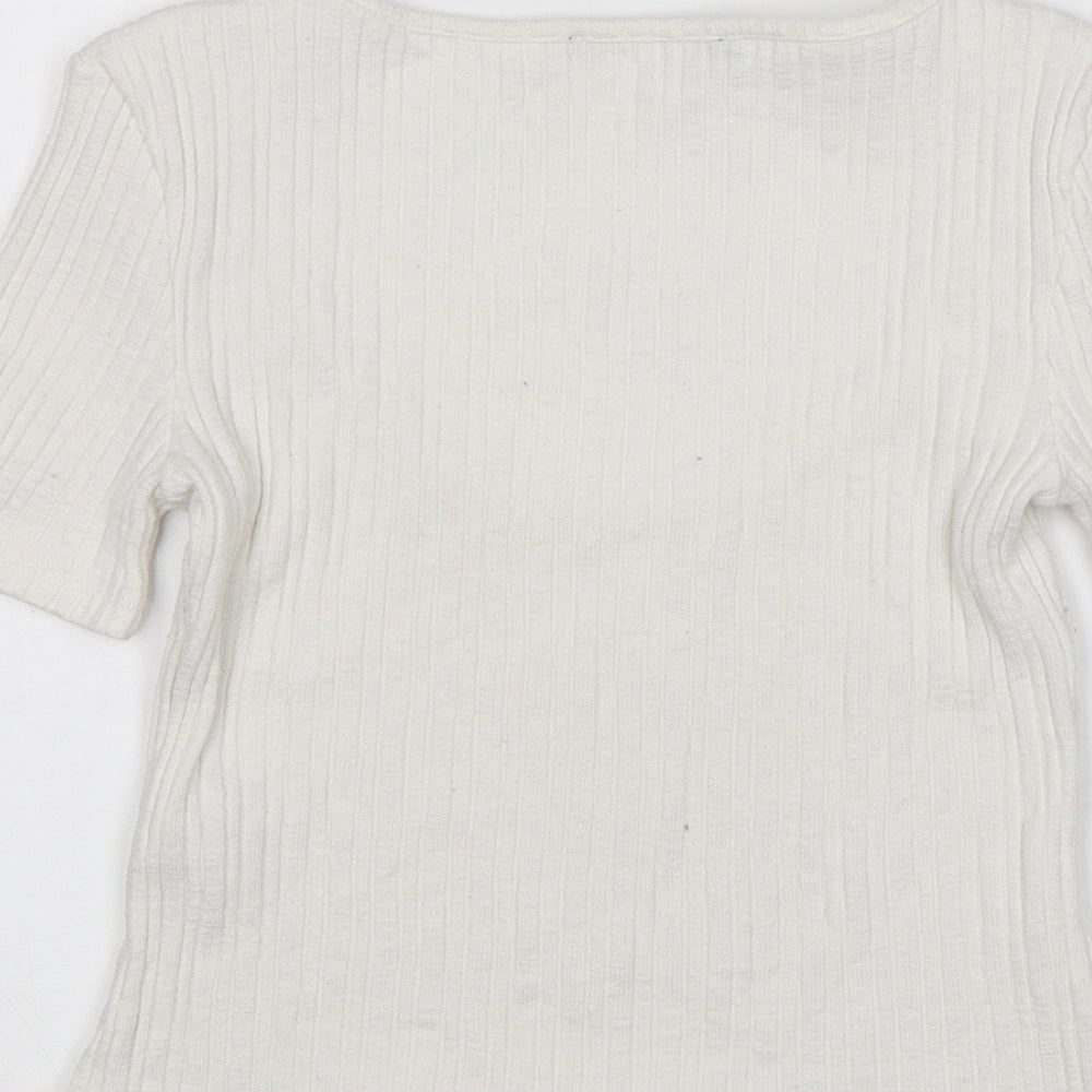 Womens UK Size S Zara White Pullover Jumper