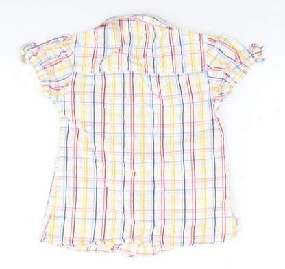 NEXT Girls Multicoloured Plaid  Basic Button-Up