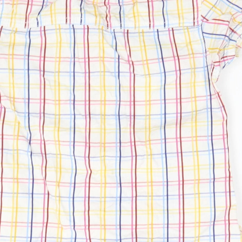 NEXT Girls Multicoloured Plaid  Basic Button-Up