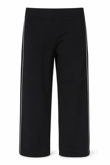 Front view of George men’s black trousers, size L, 28-inch leg
