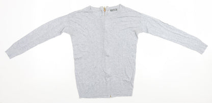 Womens UK Size 8 South Grey Full Zip Jumper