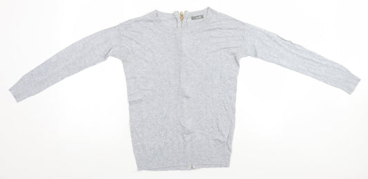 Womens UK Size 8 South Grey Full Zip Jumper