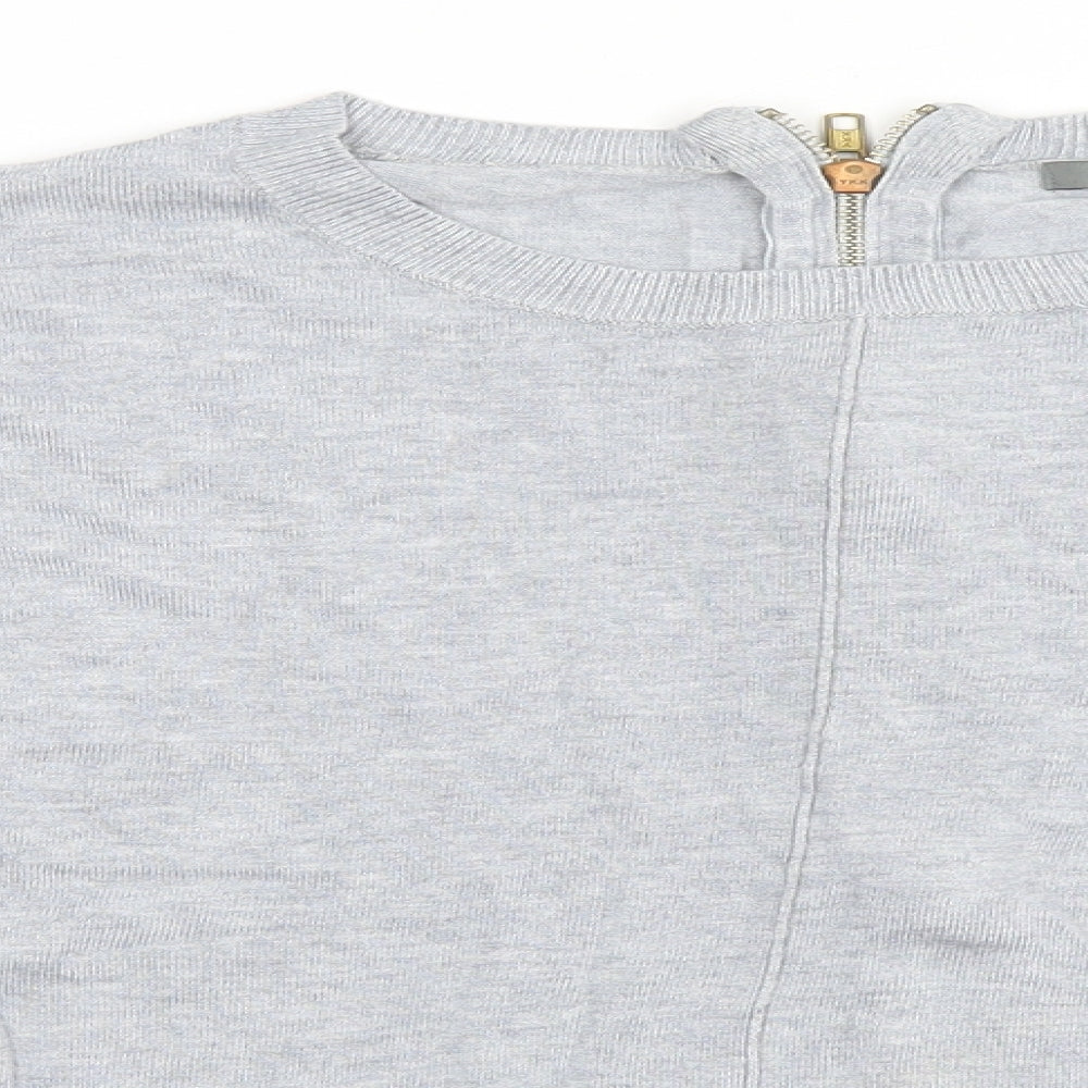 Womens UK Size 8 South Grey Full Zip Jumper