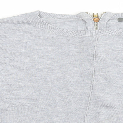 Womens UK Size 8 South Grey Full Zip Jumper