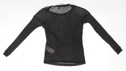 Womens UK Size M Only Black Basic Blouse