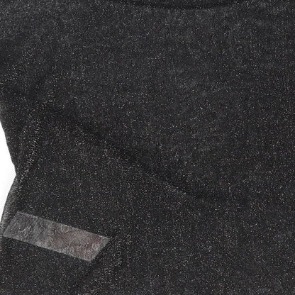 Womens UK Size M Only Black Basic Blouse