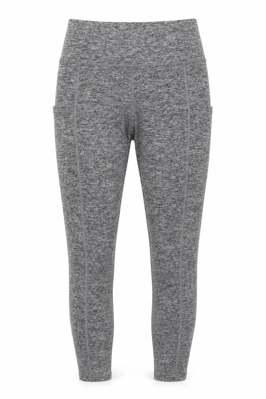 Front view of SHEIN women’s grey jegging leggings, size UK 6, 26-inch leg