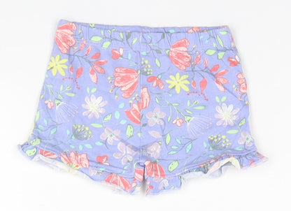 Nutmeg Girls Blue Floral  Sweatpants Trousers Size 6-9 Months