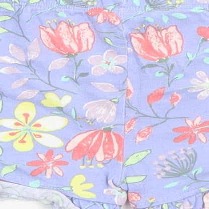 Nutmeg Girls Blue Floral  Sweatpants Trousers Size 6-9 Months