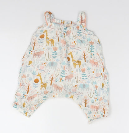TU Baby White Geometric  Babygrow One-Piece Size 3-6 Months