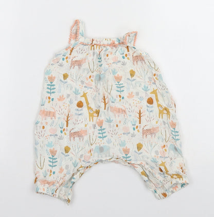 TU Baby White Geometric  Babygrow One-Piece Size 3-6 Months
