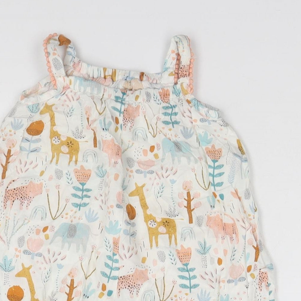 TU Baby White Geometric  Babygrow One-Piece Size 3-6 Months