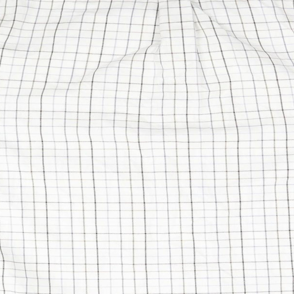 Mens UK Size M Blue Harbour White  Button-Up Long Sleeve Casual Shirt