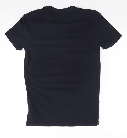 Back view of Antony Morato women’s blue basic t-shirt, size S