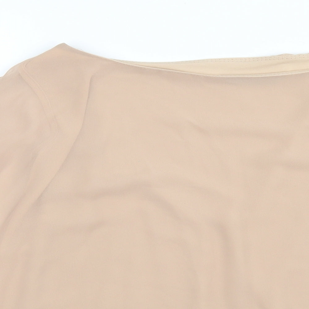 Womens UK Size 6 Wallis Brown Basic T-Shirt