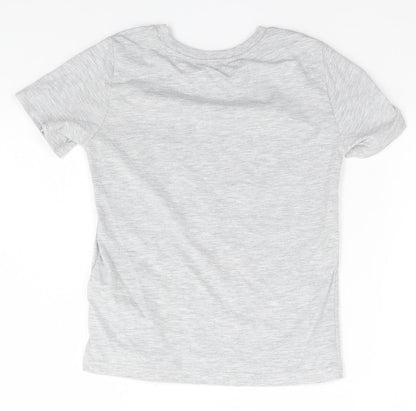H&M Girls Grey   Basic T-Shirt Size 7-8 Years  - Just Spin, Fidget Spinner