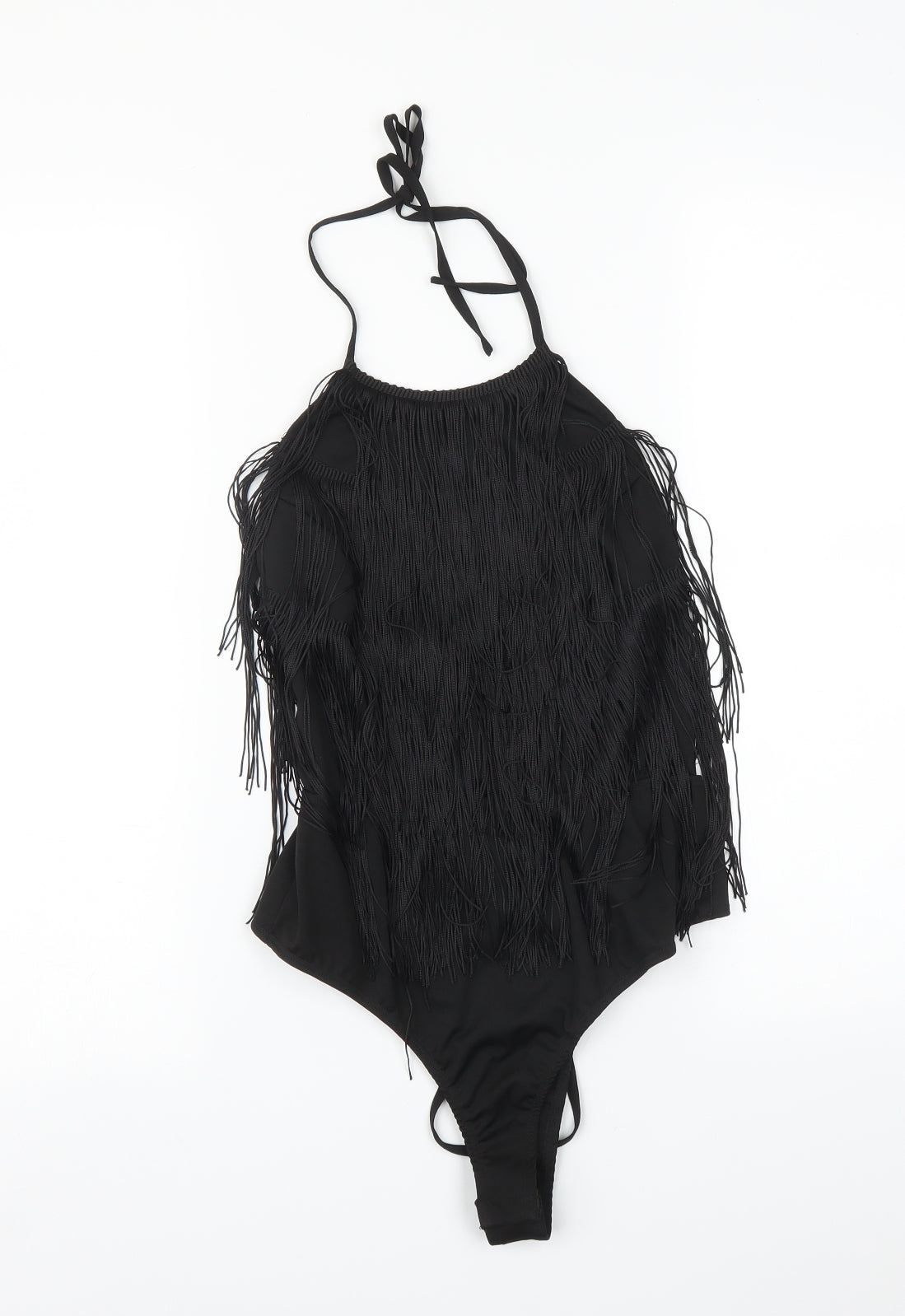 PRETTYLITTLETHING Womens Black   Bodysuit One-Piece Size 4