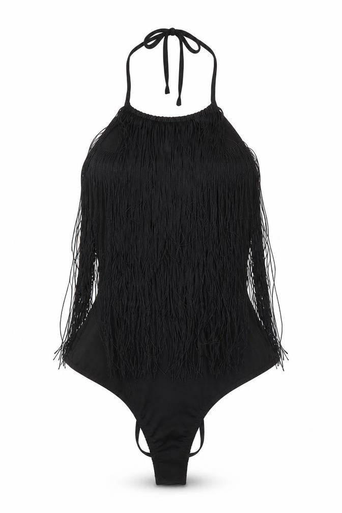 Womens UK Size 4 PRETTYLITTLETHING One-Piece Black Bodysuit