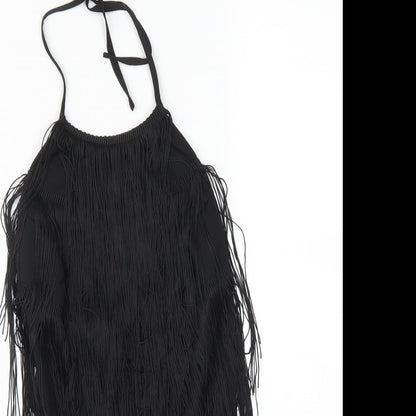 PRETTYLITTLETHING Womens Black   Bodysuit One-Piece Size 4