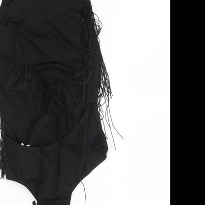 PRETTYLITTLETHING Womens Black   Bodysuit One-Piece Size 4
