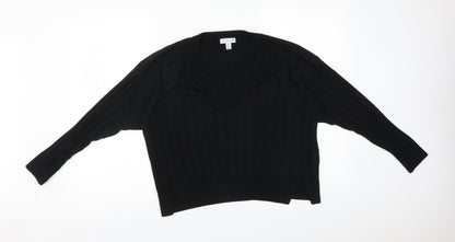 Womens UK Size S Topshop Black Basic T-Shirt