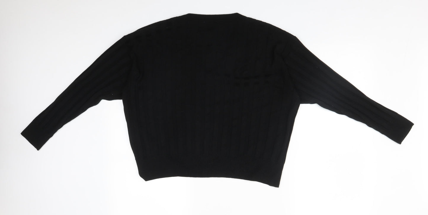 Womens UK Size S Topshop Black Basic T-Shirt
