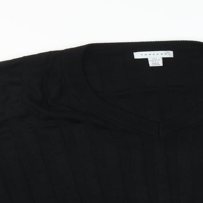 Womens UK Size S Topshop Black Basic T-Shirt