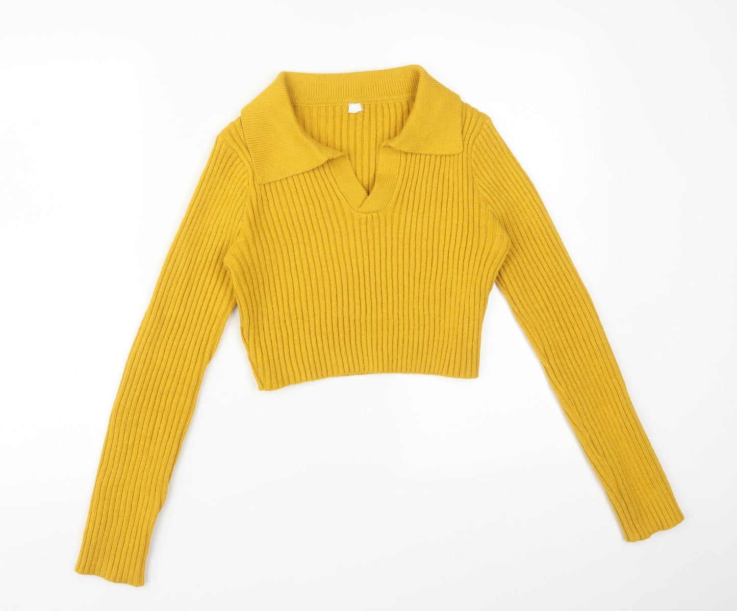 Womens UK Size  Preworn Yellow Basic T-Shirt