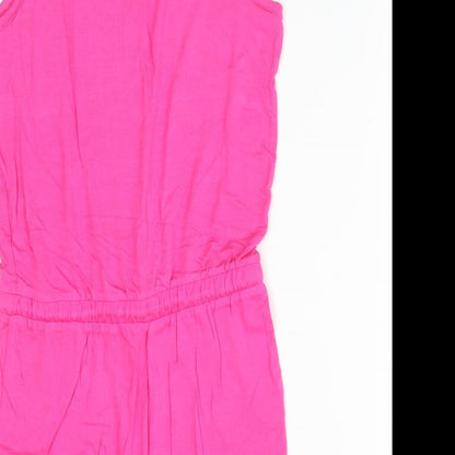 M&S Girls Pink   Playsuit One-Piece Size 10-11 Years