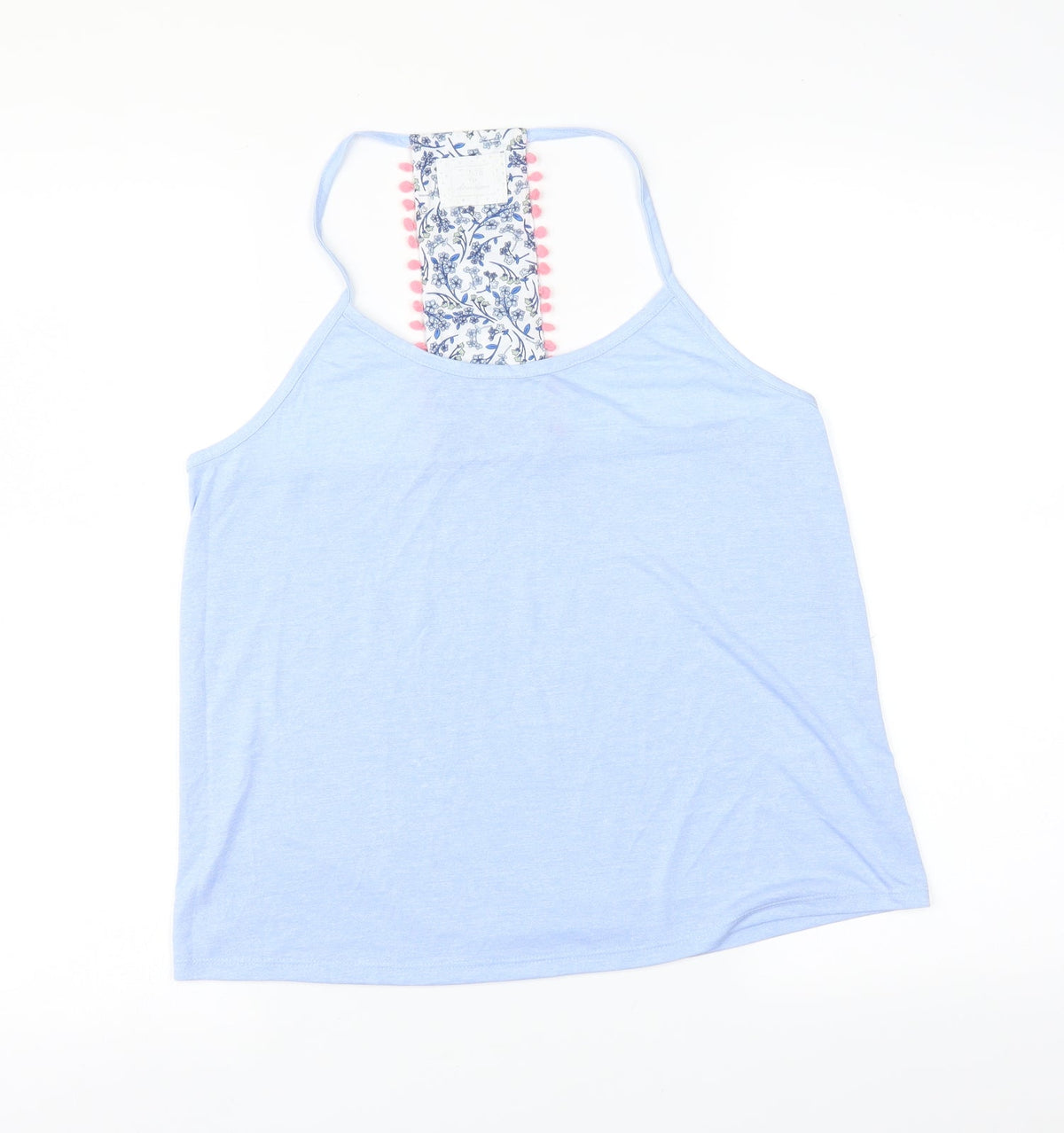 Additional front view of Matalan women’s blue solid pyjama top, size M