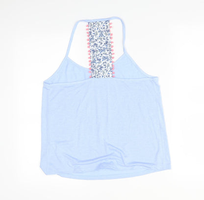 Back view of Matalan women’s blue solid pyjama top, size M
