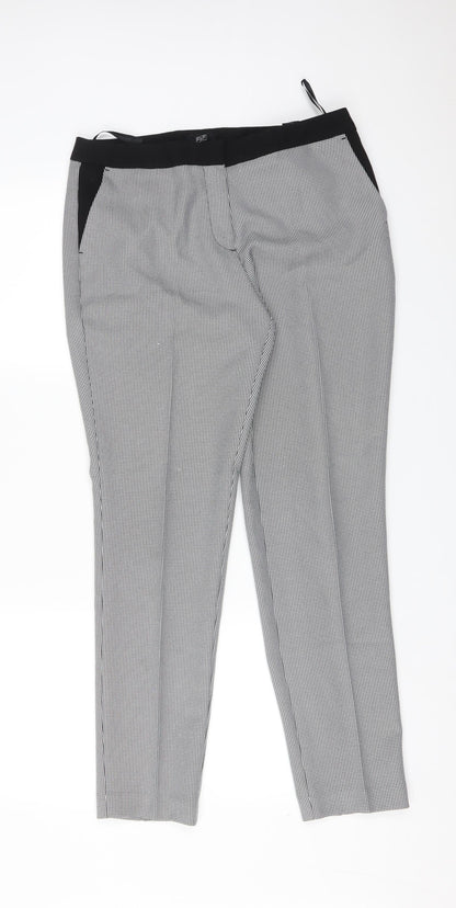F&F Womens Multicoloured Check  Trousers  Size 10 L28 in