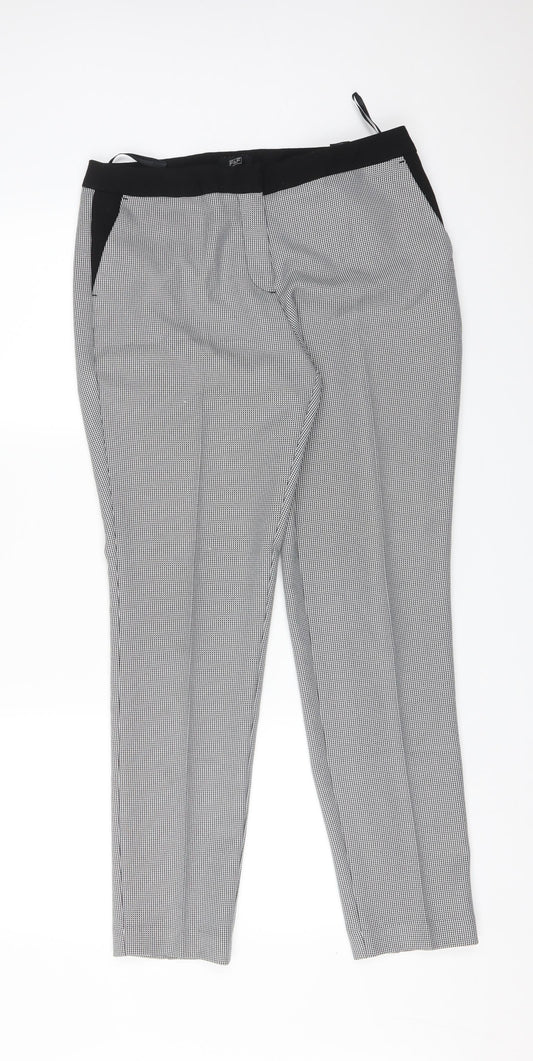 F&F Womens Multicoloured Check  Trousers  Size 10 L28 in