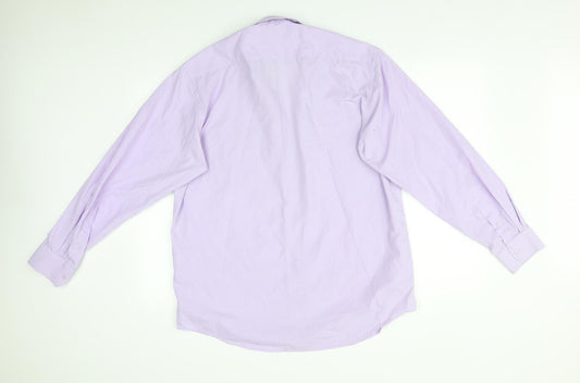 Mens UK Collar Size 40 HUSTON HARBOUR Smart Purple  Dress Shirt
